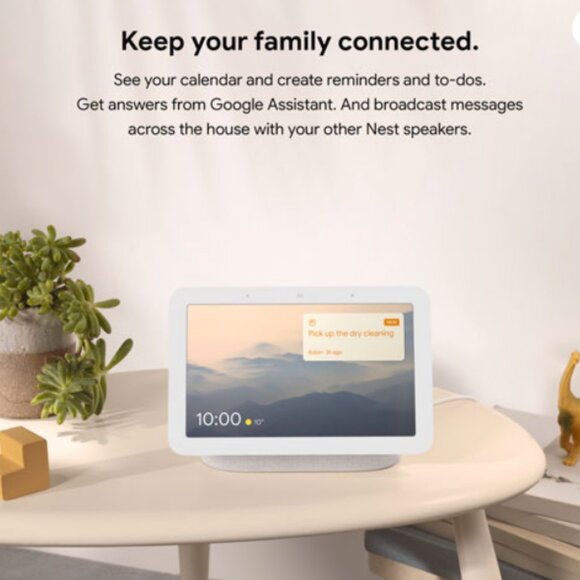💥🇺🇸 Google Nest Hub (GA00516-US) Smart Display with Google Assistant - Chalk - Picture 5 of 16